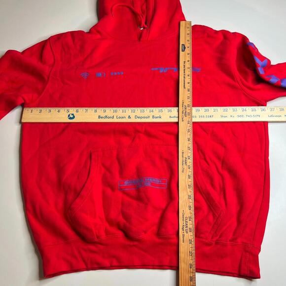TMG Tiny Meat Gang Walkman Hoodie Red Blue Graphic Pullover Men’s XL Official - Picture 4 of 11